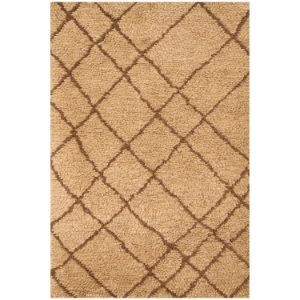 Berber Shag Rug - Tan & Chocolate 