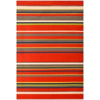 Jax Stripes Kids Rug - Red