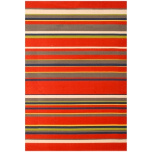 Jax Stripes Kids Rug - Red 
