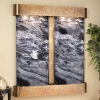 Cottonwood Falls Round Trim Copper Frame Wall Fountain in Black Spider 