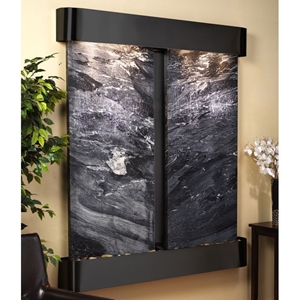 Cottonwood Falls Blackened Copper Frame Wall Fountain in Black Spider 