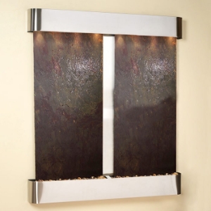Cottonwood Falls Round Trim Wall Fountain in Rajah Featherstone 