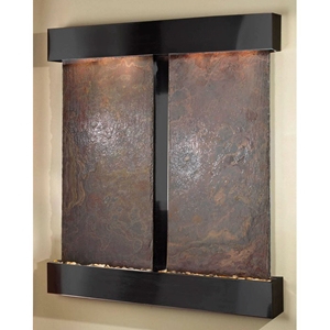 Cottonwood Falls Square Trimmed Wall Fountain in Rajah Slate 