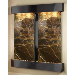 Cottonwood Falls Rainforest Green Wall Fountain - Square Trim 