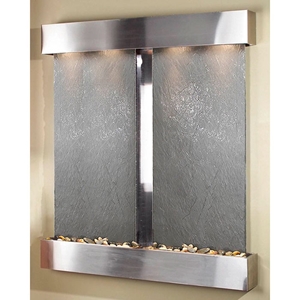 Cottonwood Falls Stainless Steel Frame Wall Fountain - Black Featherstone 