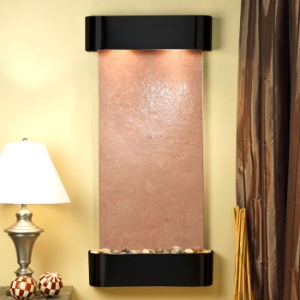 Cascade Springs Blackened Copper Frame Wall Fountain in Terra Red Featherstone 