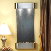 Cascade Springs Wall Fountain in Black Slate with Round Trim 
