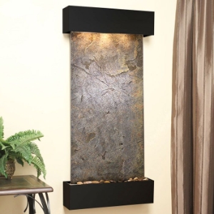 Cascade Springs Green Featherstone Wall Fountain - Square Edge 