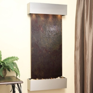 Cascade Springs Rajah Featherstone Wall Fountain - Stainless Steel Frame 