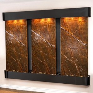 Deep Creek Falls Rainforest Brown Wall Fountain - Blackened Copper Frame 