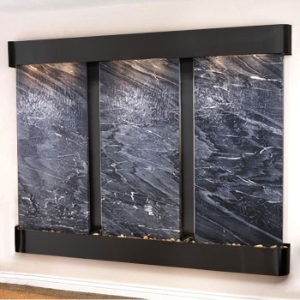 Deep Creek Falls Blackened Copper Frame Wall Fountain in Black Spider 