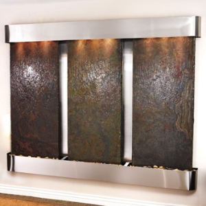 Deep Creek Falls Wall Fountain in Rajah Slate - Round Trim 