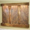 Deep Creek Falls Rainforest Brown Wall Fountain - Square Trim Copper Frame 