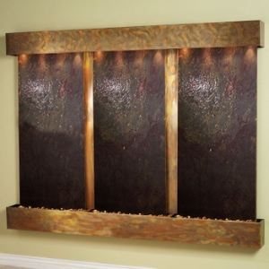 Deep Creek Falls Rajah Featherstone Wall Fountain - Square Edge Copper Frame 