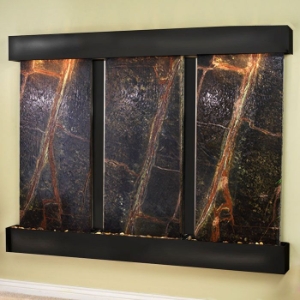 Deep Creek Falls Rainforest Green Wall Fountain - Square Trim 
