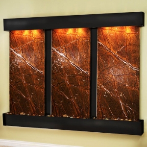 Deep Creek Falls Rainforest Brown Wall Fountain - Square Edge 