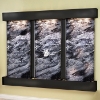 Deep Creek Falls Wall Fountain with Square Trim - Black Spider Marble 