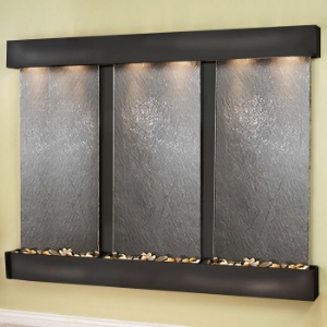Deep Creek Falls Square Edge Wall Fountain in Black Featherstone 