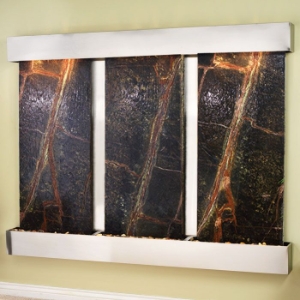 Deep Creek Falls Rainforest Green Wall Fountain - Stainless Steel Frame 