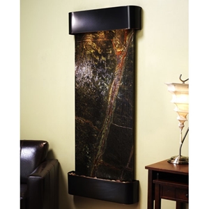 Inspiration Falls Wall Fountain in Rainforest Green - Blackened Copper Frame 