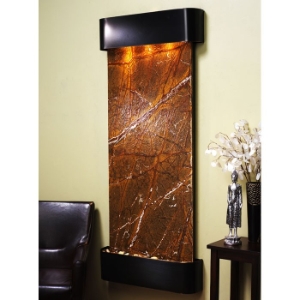 Inspiration Falls Rainforest Brown Wall Fountain - Blackened Copper Frame 