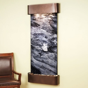 Inspiration Falls Copper Vein Frame Wall Fountain - Black Spider 