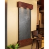 Inspiration Falls Black Featherstone Wall Fountain - Square Edge Copper Frame 