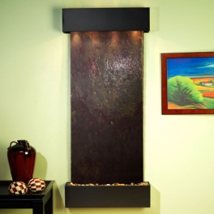 Inspiration Falls Square Trim Wall Fountain in Rajah Featherstone 