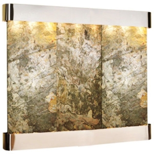 Majestic River Green Slate Wall Fountain with 3 Panels 