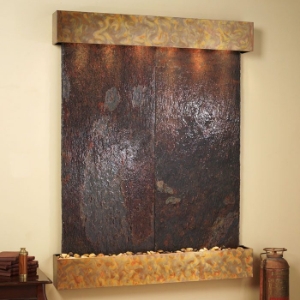 Majestic River Rajah Slate Wall Fountain - Copper Frame 