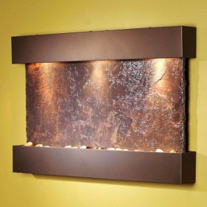 Reflection Creek Rajah Slate Wall Fountain with Bronze Frame 