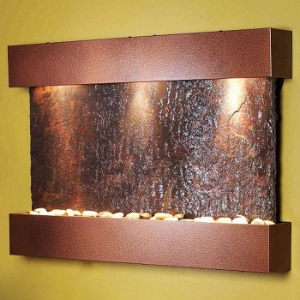 Reflection Creek Rajah Slate Wall Fountain - Copper Vein Frame 