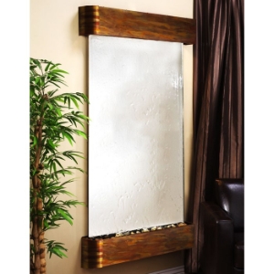 Summit Falls Silver Mirror Wall Fountain - Copper Frame 