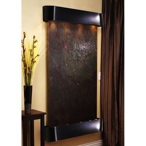 Summit Falls Rajah Featherstone Wall Fountain with Blackened Copper Frame 