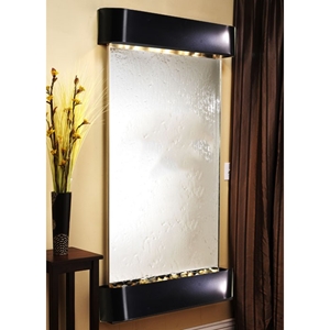 Summit Falls Silver Mirror Wall Fountain with Blackened Copper Frame 