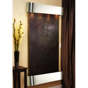 Summit Falls Round Trim Frame Wall Fountain in Rajah Featherstone 
