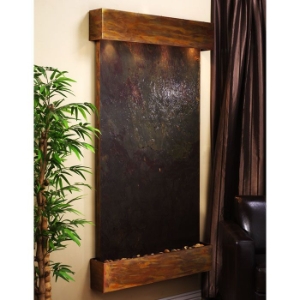 Summit Falls Square Edged Copper Frame Wall Fountain - Rajah Featherstone 