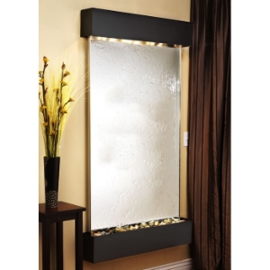 Summit Falls Silver Mirror Wall Fountain - Square Trim 