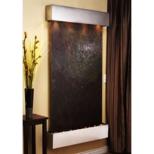 Summit Falls Rajah Featherstone Wall Fountain with Stainless Steel Frame 