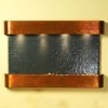 Sunrise Springs Black Slate Wall Fountain with Round Trim Copper Frame 