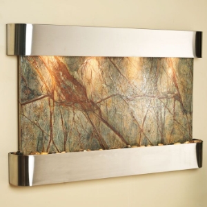 Sunrise Springs Rainforest Green Wall Fountain - Round Trim 