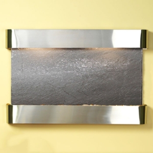 Sunrise Springs Black Featherstone Wall Fountain - Round Trim 