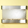 Sunrise Springs Silver Mirror Wall Fountain with Round Trim 