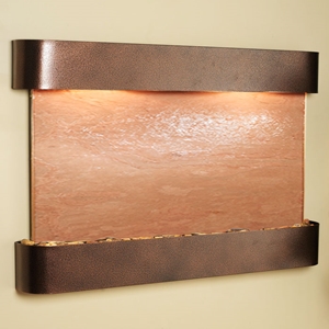 Sunrise Springs Wall Fountain with Copper Vein Frame - Terra Red Featherstone 