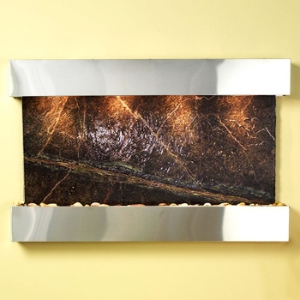 Sunrise Springs Rainforest Green Wall Fountain - Stainless Steel Frame 