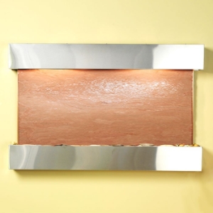 Sunrise Springs Wall Fountain with Stainless Steel Frame - Terra Red Featherstone 