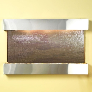 Sunrise Springs Rajah Featherstone Wall Fountain - Stainless Steel Frame 