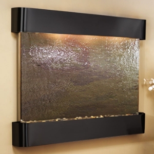 Teton Falls Blackened Copper Frame Wall Fountain in Rajah Featherstone 