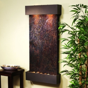 Whispering Creek Bronze Frame Wall Fountain in Rajah Slate 