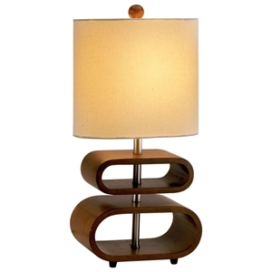 Rhythm Table Lamp in Walnut 